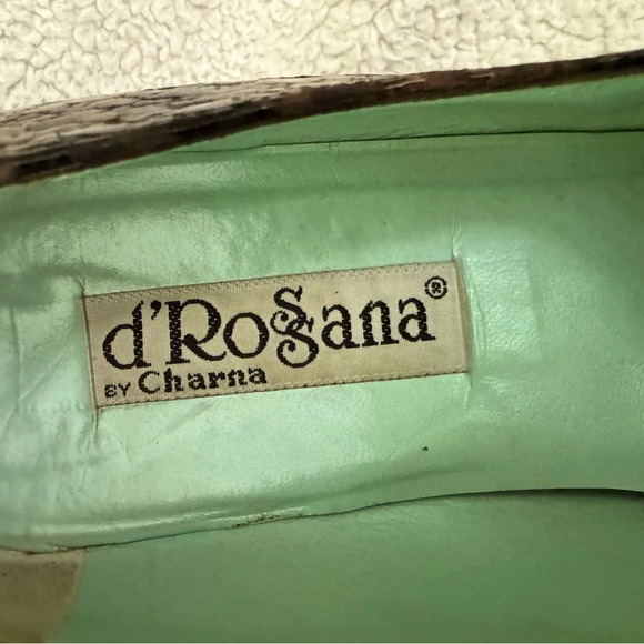 d’Rossana by Charna Leather Vintage platform heels Made in Italy size 7M EUC - Picture 3 of 14